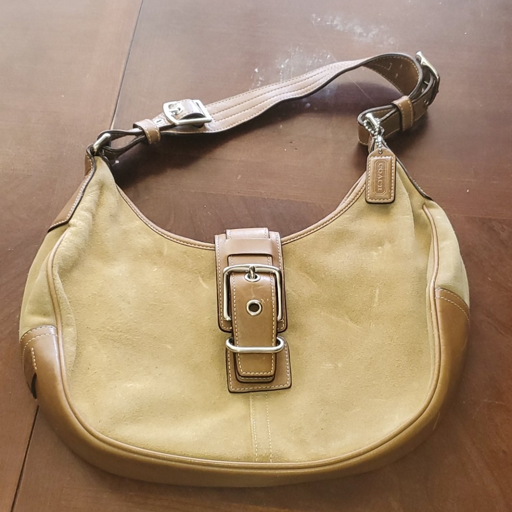 * 2 for $30* Coach suede hobo bag